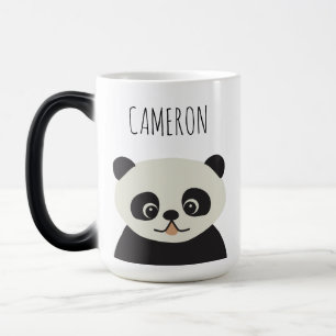 Personalised Cute panda cartoon black and white Magic Mug