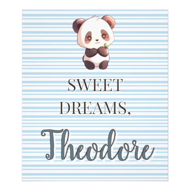 Personalised Cute Panda Sweet Dreams Photo Print (Front)