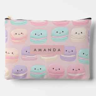Personalised Cute Pastel Macaron Smile Accessory Pouch