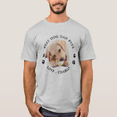 Personalised Cute Pet Photo Best Dog Dad Ever T-Shirt (Front)