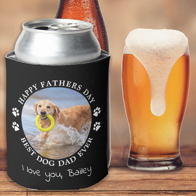 Personalised Cute Pet Photo Fathers Day Dog Dad Can Cooler (Creator Uploaded)