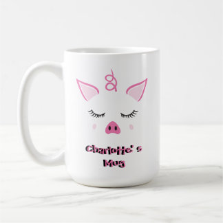 Personalised Cute Pig Coffee Mug