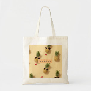 Personalised Cute Pineapple Pattern Tote Bag