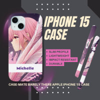 Personalised Cute Pink Anime Girl iPhone Case