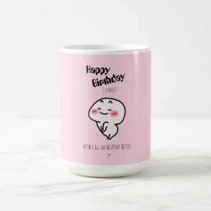 Personalised cute pink birthday mug