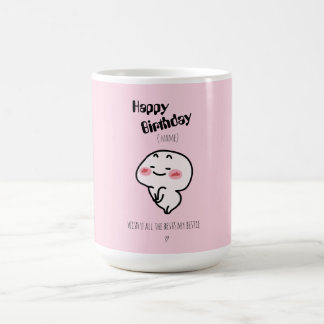 Personalised cute pink birthday mug