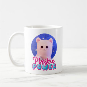 Personalised Cute Pink Blue Plushie Power Photo Coffee Mug
