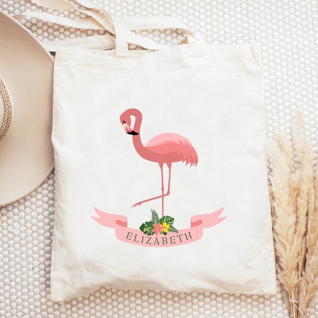 Personalised Cute Pink Flamingo  Tote Bag (Creator Uploaded)
