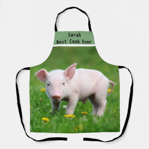 Personalised Cute Pink Piglet Apron