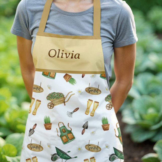 Personalised Cute Plant Pattern Gardening Apron (Creator Uploaded)