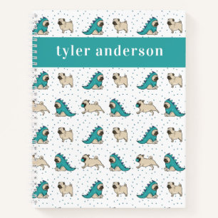 Personalised Cute Pug Dog Notebook