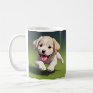 Personalised Cute Puppy Dog Labrador Coffee Mug