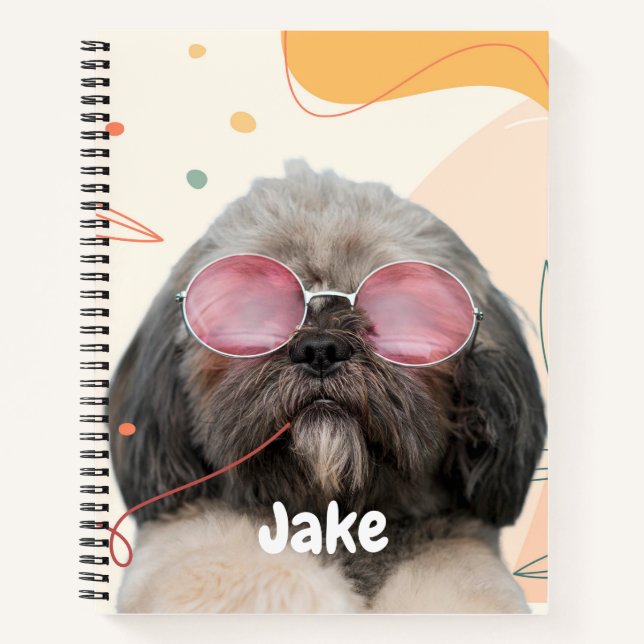 Personalised Cute Puppy Dog Pattern Custom Puppy  Notebook (Front)