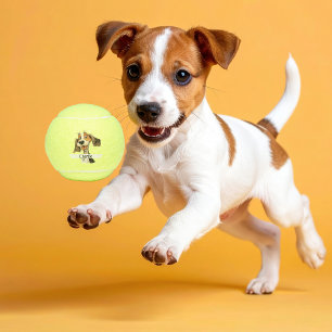 Personalised Cute Puppy Dog Tennis Balls