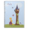 Personalised cute rapunzel and tower notebook