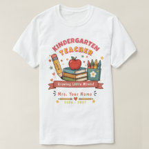 Personalised Cute Retro Teacher Gift Tee