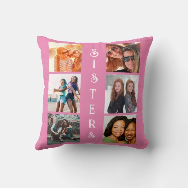 Personalised cute sister quote throw pillow (Back)