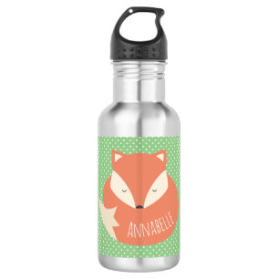 Personalised Cute Sleeping Fox 532 Ml Water Bottle