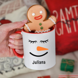 Personalised Cute Snowman Hot Cocoa Mug for Kids