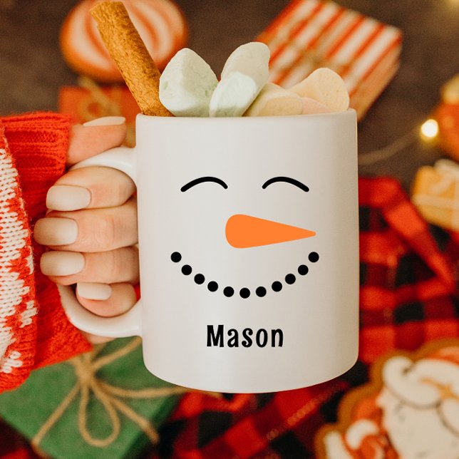 Personalised Cute Snowman Hot Cocoa Mug for Kids (Creator Uploaded)