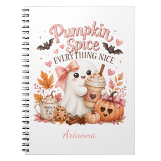 Personalised Cute Spooky Halloween Notebook