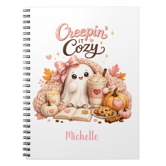 Personalised Cute Spooky Halloween Notebook (Front)