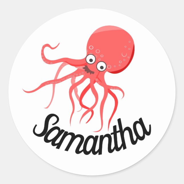 Personalised cute sticker/seal classic round  sticker (Front)