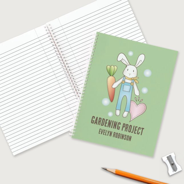 Personalised Cute Stuffed Animal Bunny Children's Notebook (Creator Uploaded)