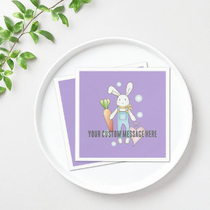 Personalised Cute Stuffed Animal Bunny Napkin