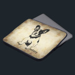 Personalised Cute Sweet French Bulldog Puppy Laptop Sleeve<br><div class="desc">Cute graphic of a French Bulldog Puppy with customisable text/name/initial/monogram for HER/HIM. Personalise it with recipient's name or customise it further if you like to change the font,  size,  & colour of the text as well as move the text. Or delete the text if you'd rather have it without.</div>