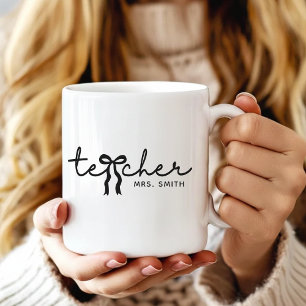 personalised cute teacher mug gift for teachers