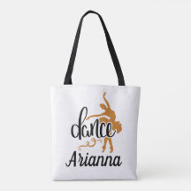 Personalised cute tote dance bag