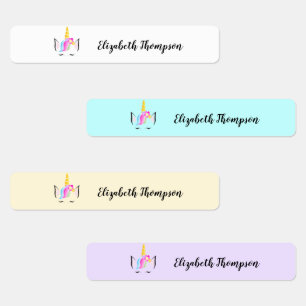 Personalised Cute Unicorn Kids school