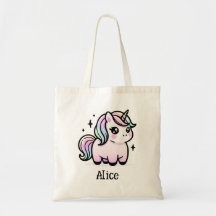 Personalised Cute Unicorn Tote Bag