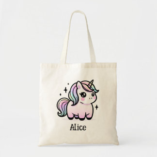 Personalised Cute Unicorn Tote Bag