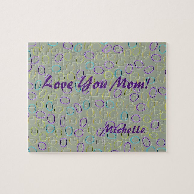 Personalised Cute Unique Abstract Pattern Jigsaw Puzzle (Horizontal)