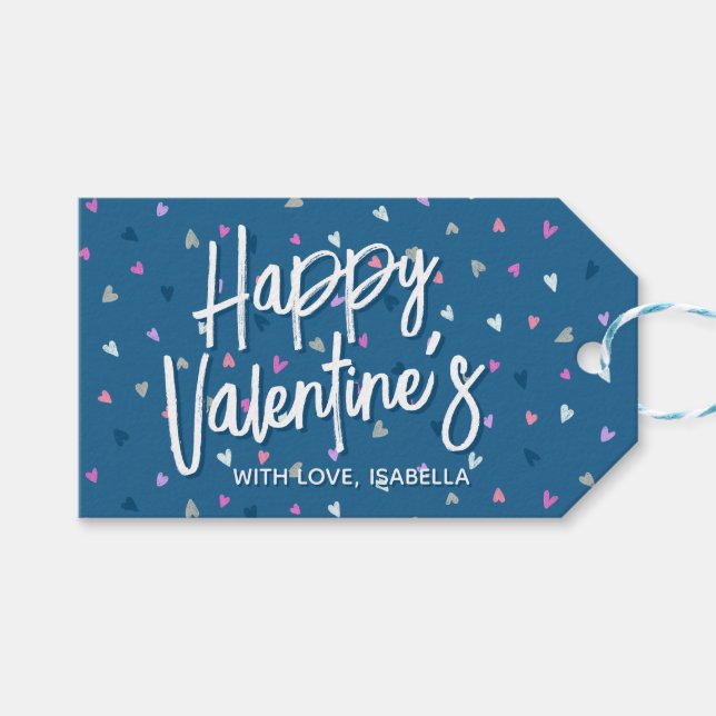 Personalised Cute Valentines Gift Tags (Front (Horizontal))