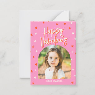 Personalised Cute Valentines Photo Classroom Card