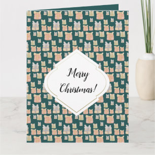 Personalised Cute Vintage Christmas Gifts Card