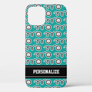 Personalised cute volleyball sports pattern girl's iPhone 12 case