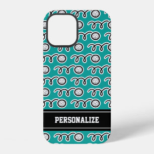 Personalised cute volleyball sports pattern girl's iPhone 12 case