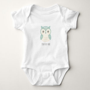 Personalised Cute Wise Owl Baby Bodysuit
