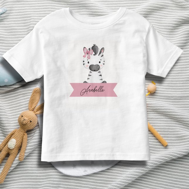 Personalised cute zebra  toddler T-Shirt (Creator Uploaded)