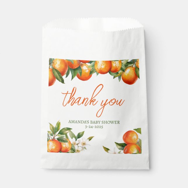 Personalised Cutie Thank You Favour Bag (Front)