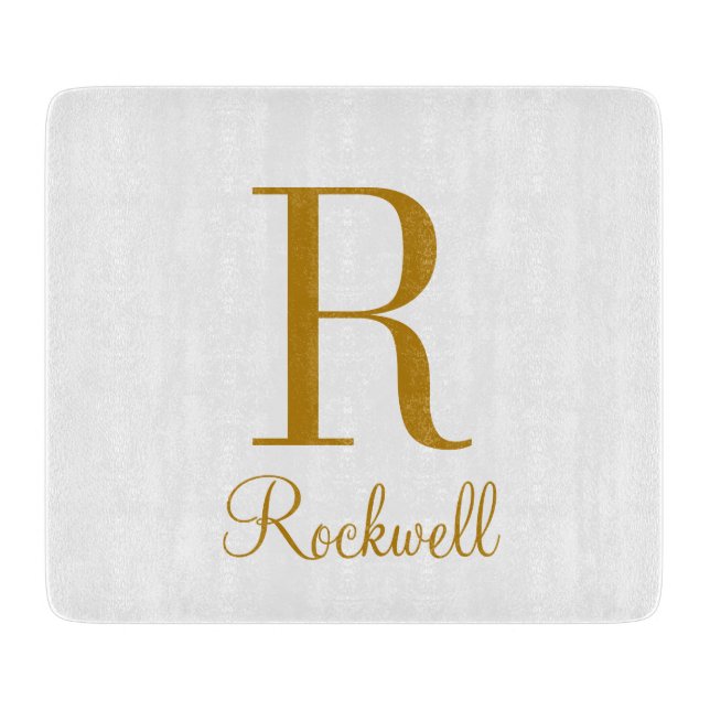 Personalised Cutting Board Name Initial Monogram (Front)