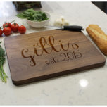 Personalised Cutting Board, Walnut | Gillis<br><div class="desc">Our personalised cutting boards are engraved with precision on a premium, top quality wood. Our custom boards are the perfect gift for both family and friends. These personalised cutting boards are also excellent gifts for weddings, anniversaries, and housewarmings. Whether you’re displaying this one-of-a-kind piece as art in your kitchen or...</div>