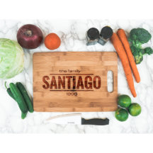 Personalised Cutting Board with Family Name Gift