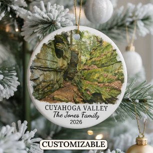 Personalised Cuyahoga Valley National Park, Ohio Ceramic Ornament