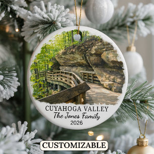 Personalised Cuyahoga Valley National Park, Ohio Ceramic Ornament