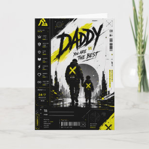 Personalised Cyberpunk Father’s Day Greeting Card